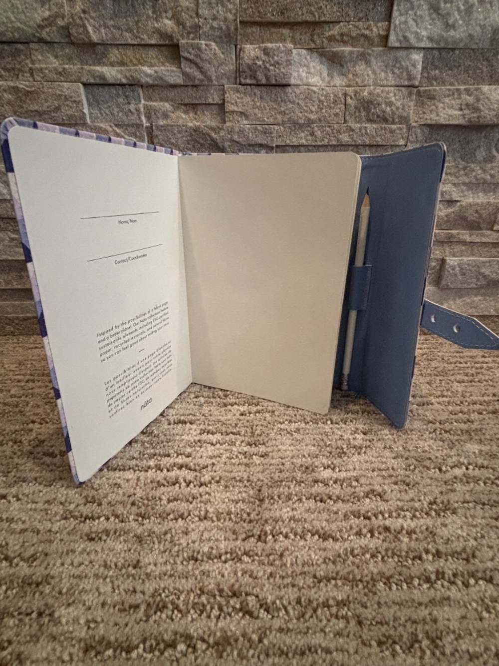 nota Purple Check Pattern Matching Notebooks & Pen Set - Picture 6 of 12